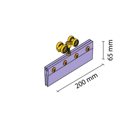 Komplet Porta Glass 10mm na 1 skrzydło/75kg